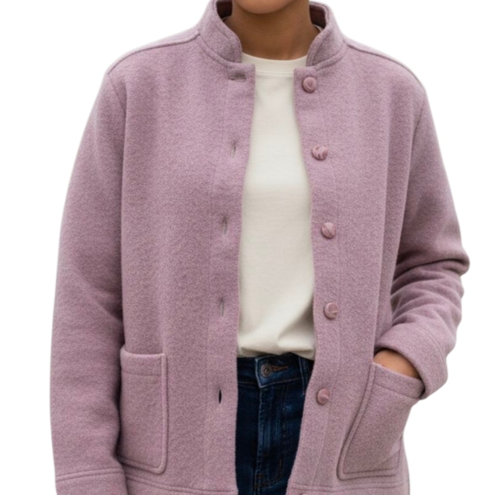 Norm Thompson Wool Very Warm Mauve Jacket/Cardigan. Small.